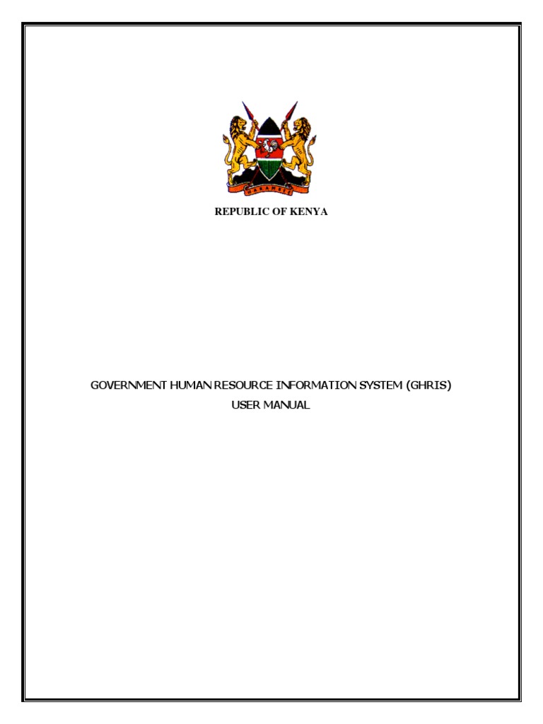 GHRIS User Manual for Civil Servants | PDF | Human Resource Management ...