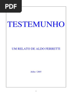 Testemunho - Um Relato de Aldo Ferretti