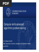 Computer Skills Advanced Algorithmic Problem Solving