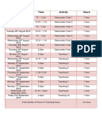 Practicum Timetable