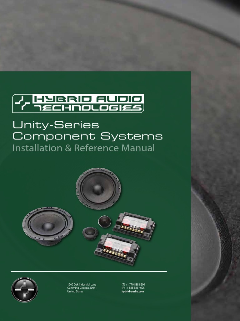 Unity Manual PDF | PDF | Loudspeaker | Low Pass Filter