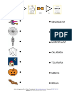 Unir Pictograma Halloween Nombre PDF