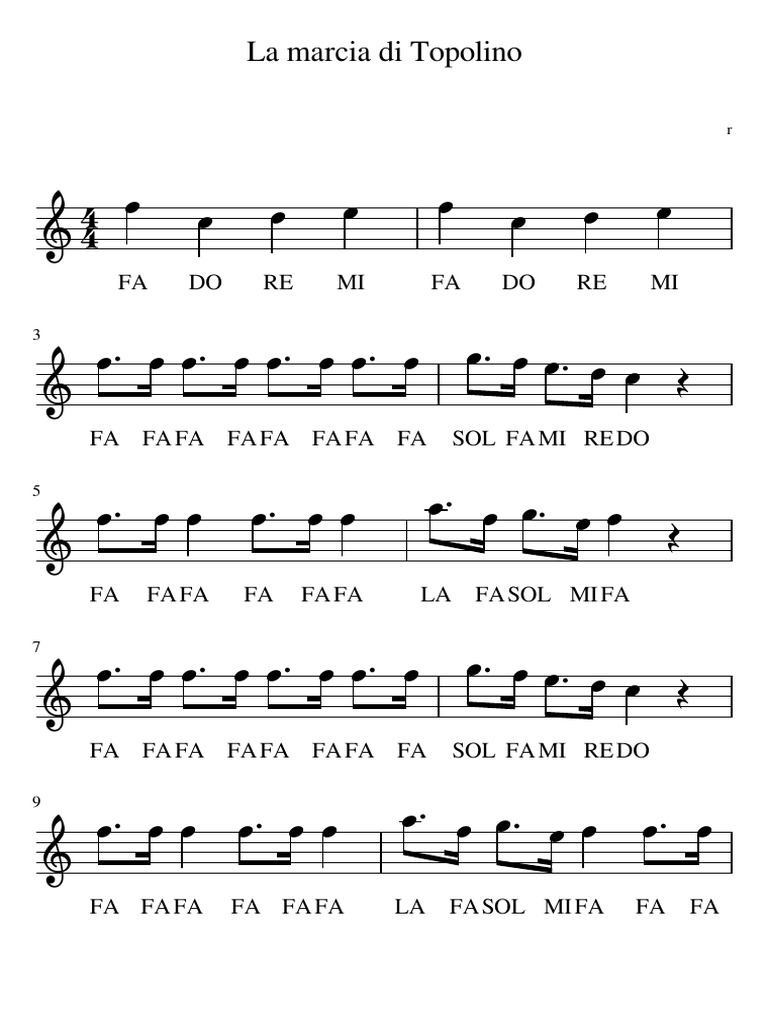 Canzoni Per Bambini Chitarra Topolino Topoletto