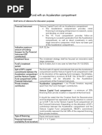 VC Fund With an Accelerator - Key Terms