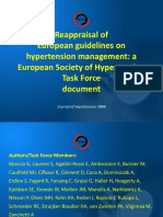 Reappraisal of European Guidelines On Hypertension Management: A European Society of Hypertension Task Force Document