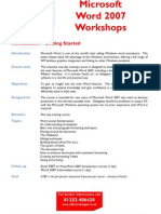 Microsoft Word 2007 Workshops