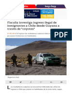 Fiscalia Investiga Ingreso Ilegal de Inmigrantes A Chile Desde Guyana A Traves de Coyotes - Aspx