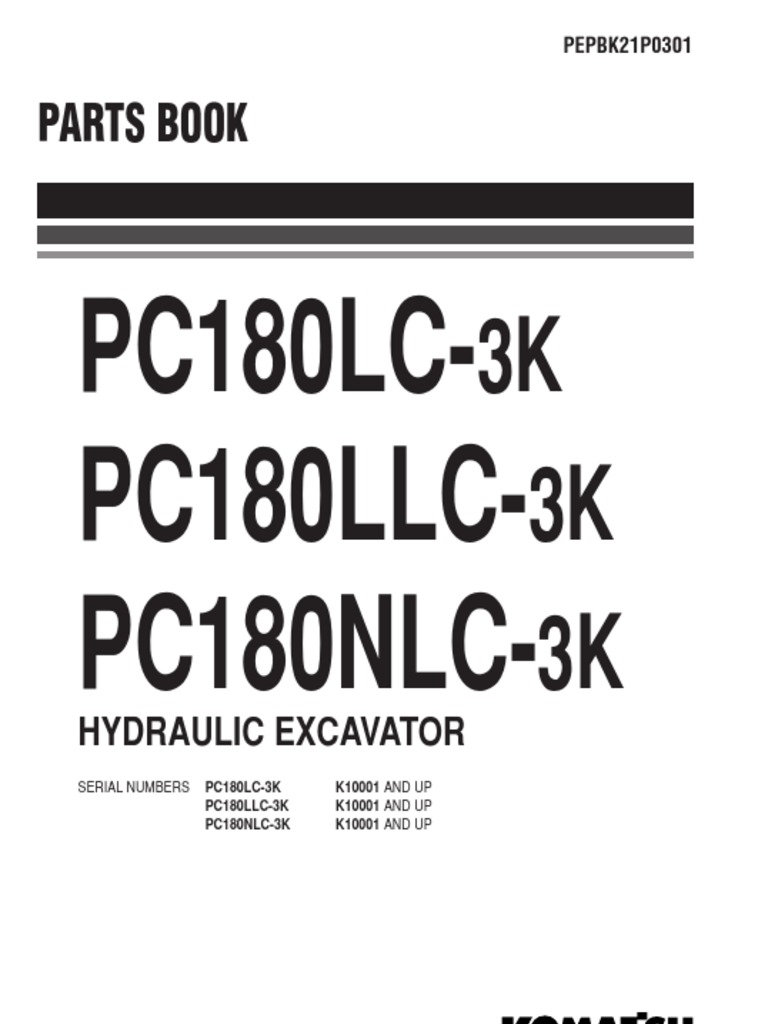 Parts Book - pc180lc-3k PDF | PDF