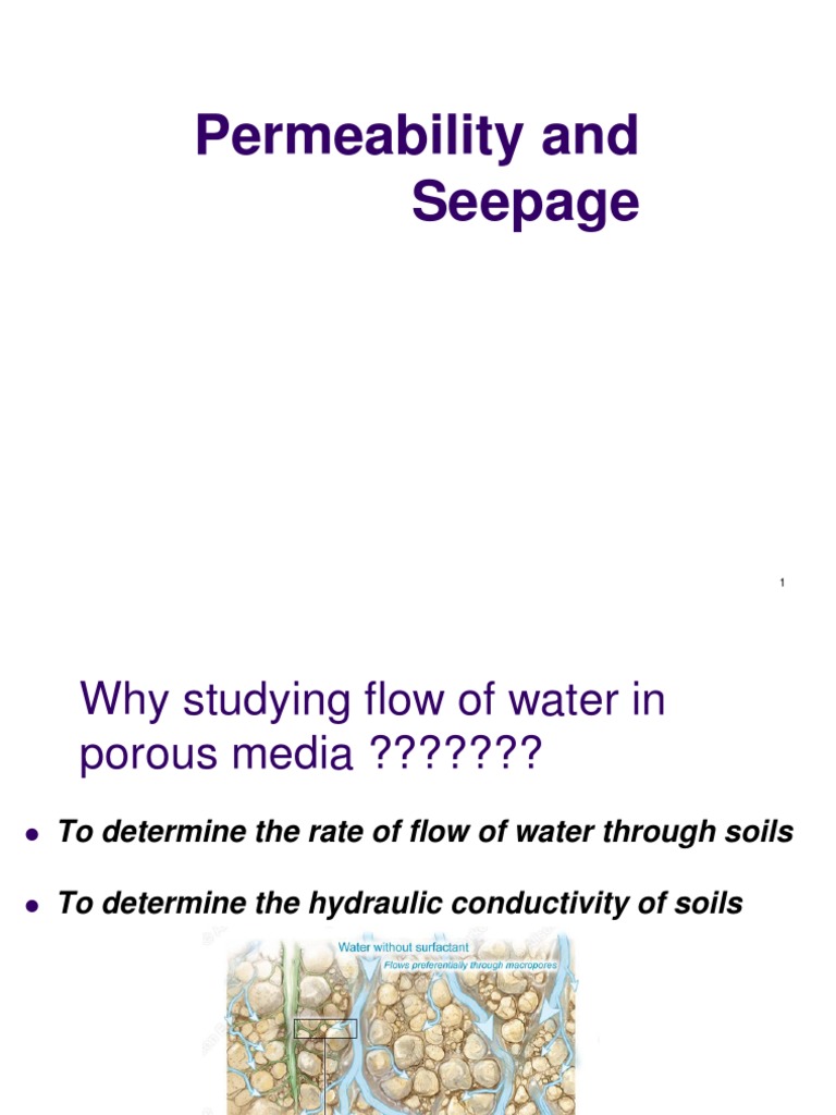 Permeability and Seepage in Soils | PDF | Permeability (Earth Sciences ...