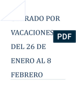 Cerrado Por Vacaciones Del 26 de Enero Al 8 Febrero - 001