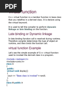 Virtual Function