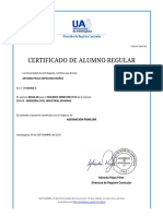 Certificado Alumno Regular UA