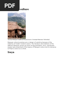 Mangyan Culture