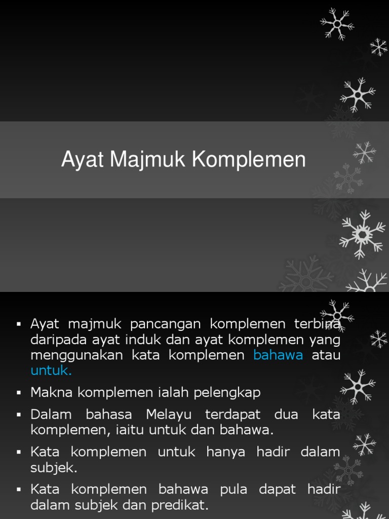 Ayat Majmuk Komplemen Pdf