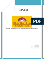 Project Report: Birla Sunlife Asset Management Company