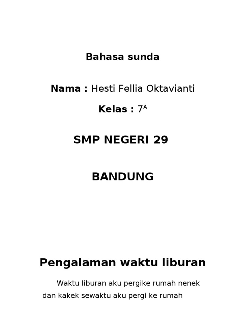 Tugas Bahasa Sunda