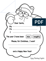 Christmas Letter To Santa