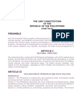 Preamble: The 1987 Constitution of The Republic of The Philippines