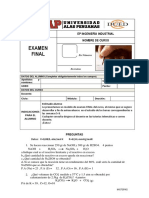 Examen final de Ingeniería Industrial 2016