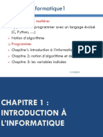 Chapitre1-Introduction À Linformatique PDF