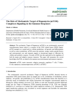 The Role of Mechanistic Target of Rapamycin (mTOR) Complexes Signaling in the Immune Responses