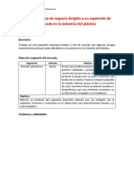 Diseñar Un Plan de Negocio Dirigido A Un Segmento de Mercado en La Industria Del Plástico