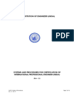 The Institution of Engineers (India) : Int PE Systems & Procedures Rev 11 - Oct 17 Page 1 of 16