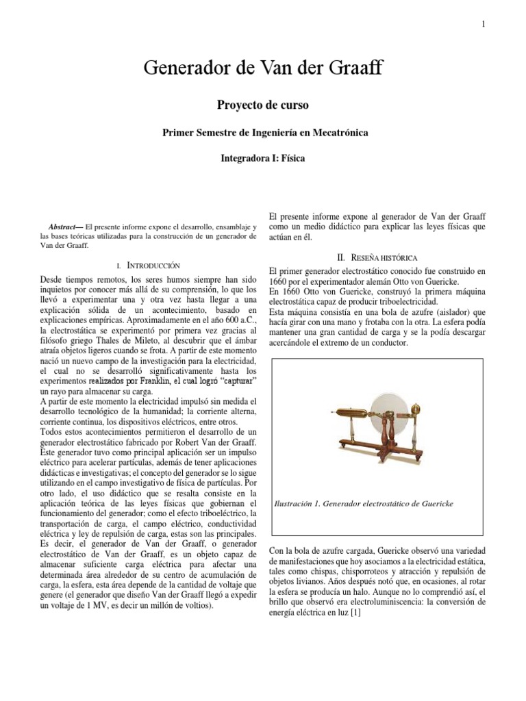 Generador de Van Der Graff | Electrostática | Electricidad