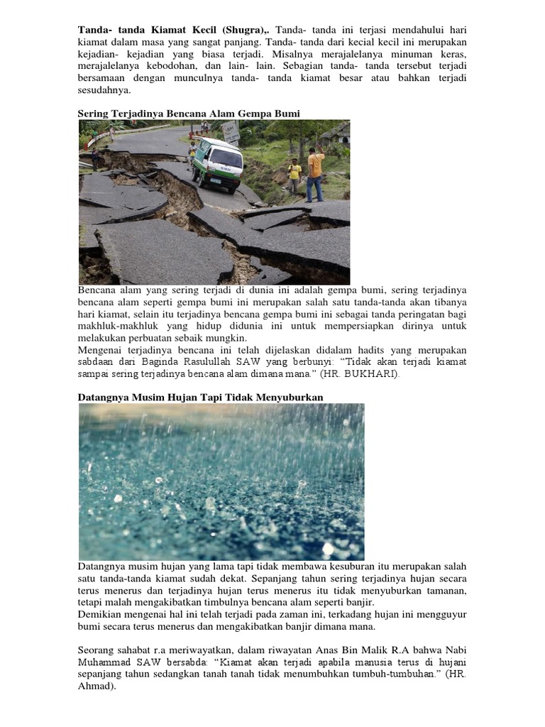 Hadits Tentang Gempa Bumi Tanda Kiamat - Sumber Ilmu