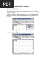 Lesson 1: Entering Text and Numbers: The Microsoft Excel Window