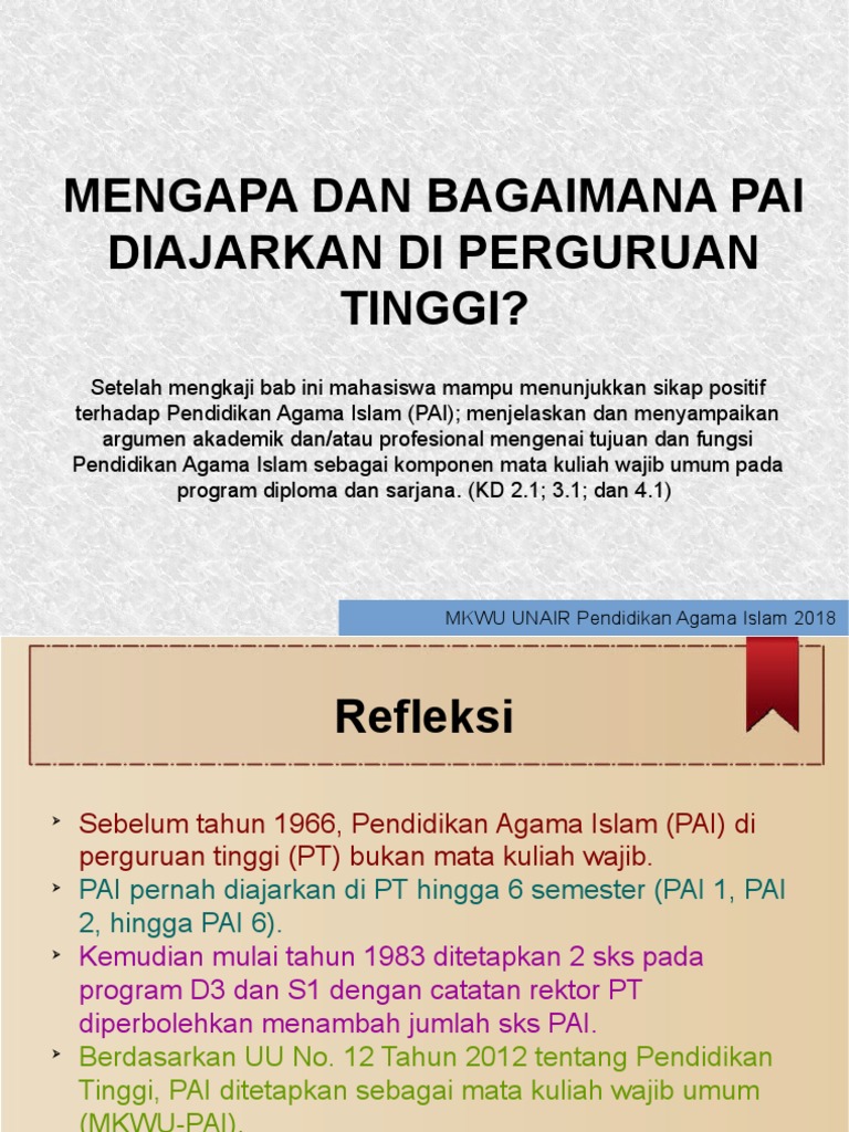 Mengapa Dan Bagaimana Agama Diajarkan Di Perguruan Tinggi | PDF