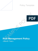 Risk Management Policy Template
