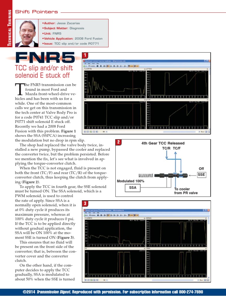 Ford fnr5 TCC Slip PDF | PDF | Clutch | Transmission (Mechanics)