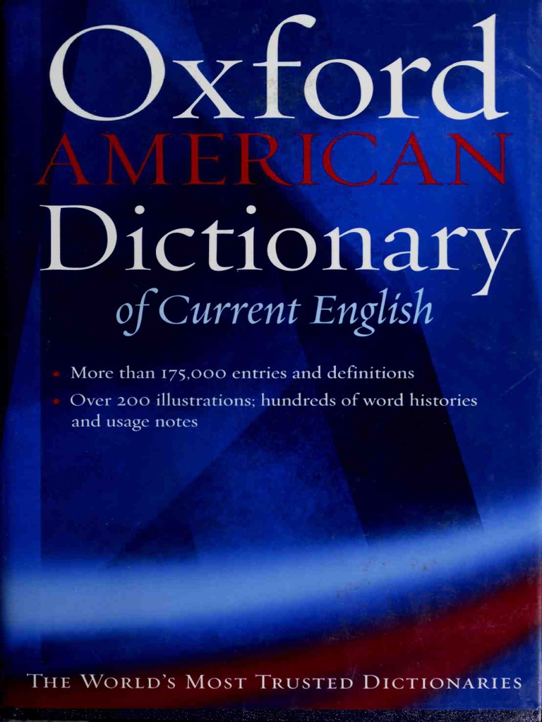 The Oxford American Dictionary Of Current English Frank R Abate 1999 Adjective Part Of Speech