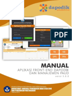 Buku panduan Manual Aplikasi Dapodik PAUD 2016