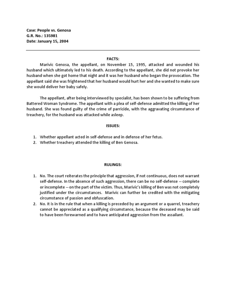 Battered Woman Syndrome Defense Philippines