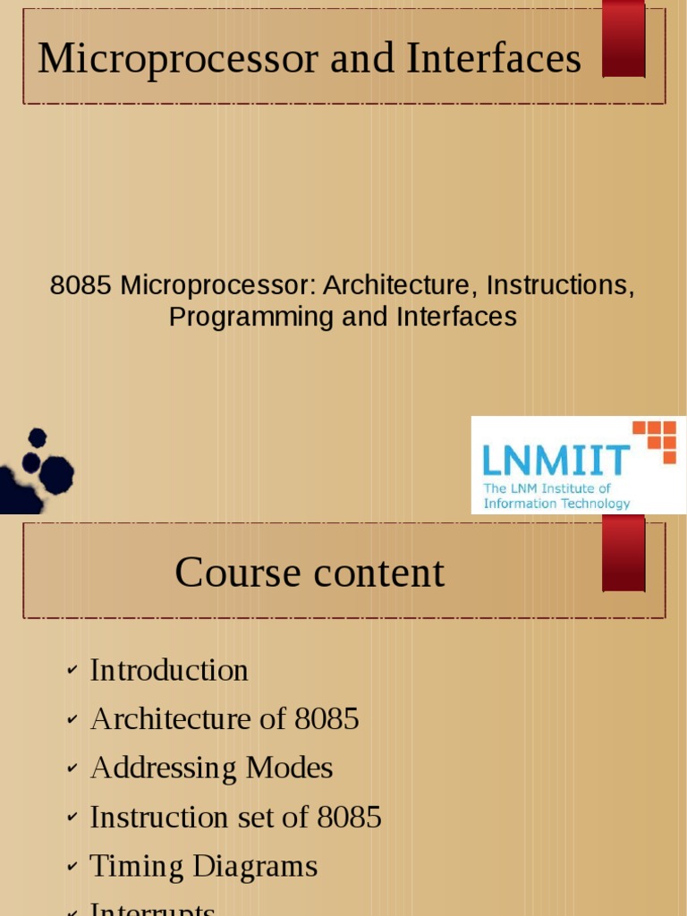 8085 Microprocessor Architecture & Interfaces | PDF | Central ...