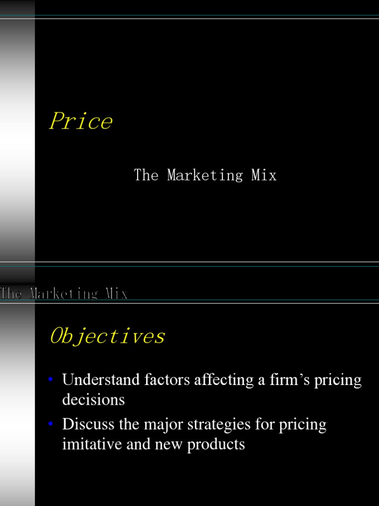 Pricing Strategies in Marketing Mix | PDF | Pricing | Monopoly