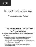 Corporate Entrepreneurship: Professor Alexander Settles