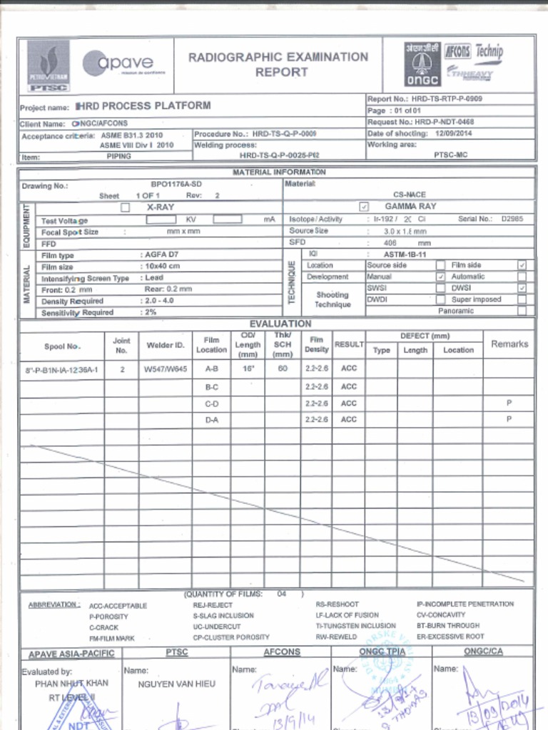 Piping RT Report | PDF