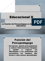 La Función Del Psicopedagogo en Instituciones Educativas.