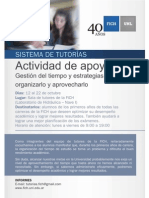 Tutorias, Actividad de Apoyo