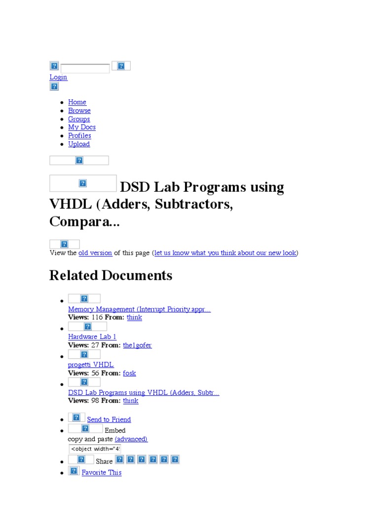 DSD Lab Programs Using VHDL (Adders, Subtractors, Comparator, Decoder ...