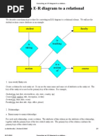 Converting An E-R Diagram To A Relational Schema