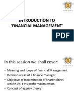 Lecture 1 Introduction Financial Management PDF