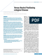 Conventional Versus Neutral Positioning in Central Neurological Disease