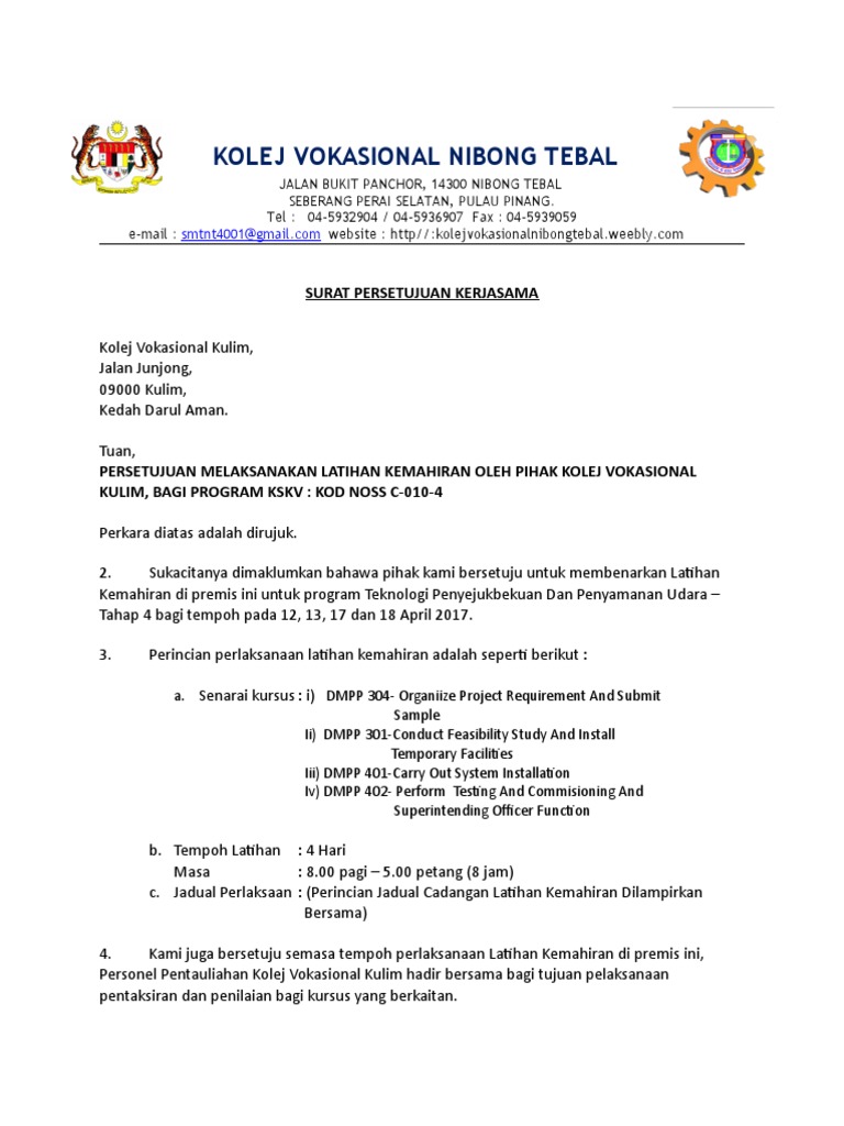 Mou KVNT Kulim  PDF