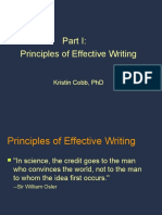 Principles of Effective Writing: Kristin Cobb, PHD