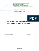 Tehnologia Obținerii Pâinii Tip Franzelă 