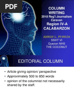 Column Writing: 2018 Reg'l Journalism Caravan